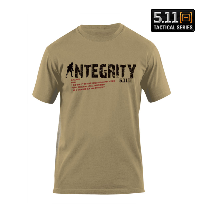 511 택티컬(511 Tactical) [5.11 Tactical] Integrity T-Shirt Tan - 5.11 택티컬 인테그리티 로고 탄색 티셔츠 (40088AC)