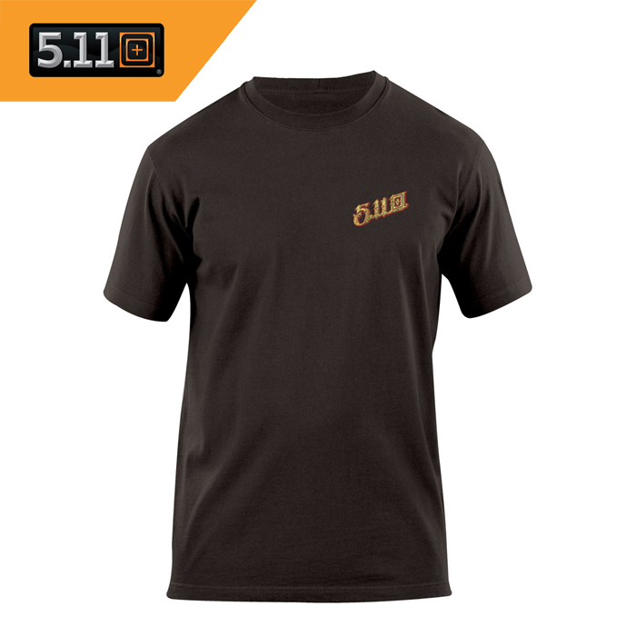 511 택티컬(511 Tactical) [5.11 Tactical] Old School T-Shirt (Black) - 5.11 택티컬 올드 스쿨 로고 티셔츠 (블랙/40088M)