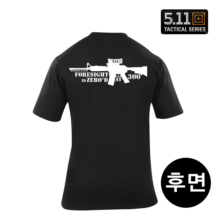 511 택티컬(511 Tactical) [5.11 Tactical] Hindsight is 20/20 T-Shirt Black - 5.11 택티컬 하인드사이트 20/20 티셔츠 (40133B/블랙)