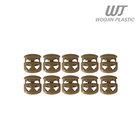 (WJ Plastic) 우진 플라스틱 라운드 페이스 코드락 10개 세트 (W461/코요테)
