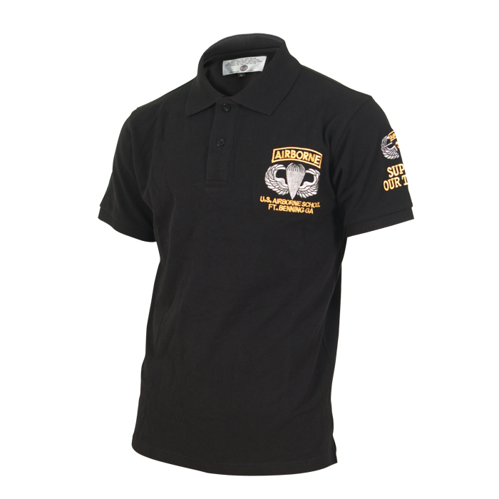 기타브랜드(ETC) U.S 101St Airborne Wings Polo T-Shirts Black - 에어본 윙스 폴로 반팔 티셔츠 (블랙)