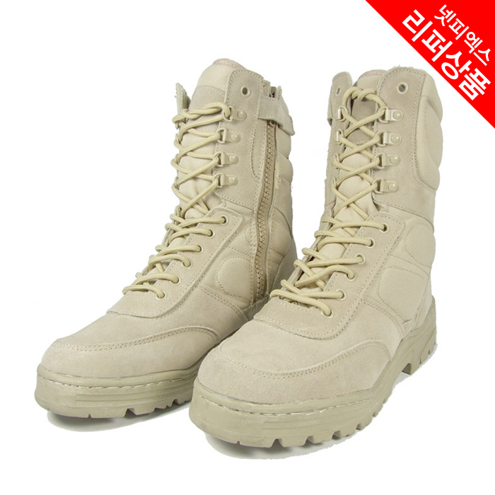 리퍼 상품(refurbish) [WestRooper®] Tactical SWAT Desert Zipper Boot - 웨스트루퍼 전술용 사막색 스와트 부츠/전술화 (리퍼상품) 중고A급