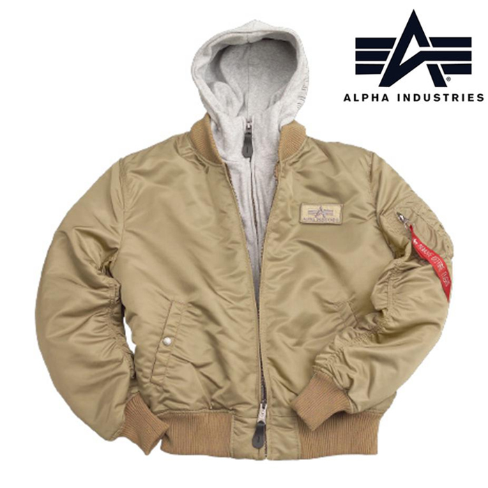 알파 인더스트리(Alpha Industries) [Alpha] MA1 D Tec (Stratos) -  알파 MA1 하이브리드 후드 점퍼 (새라토스)