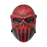 Wire Mesh Punisher Mask (Red) - 퍼니셔 안면 보호 위장마스크 (레드)