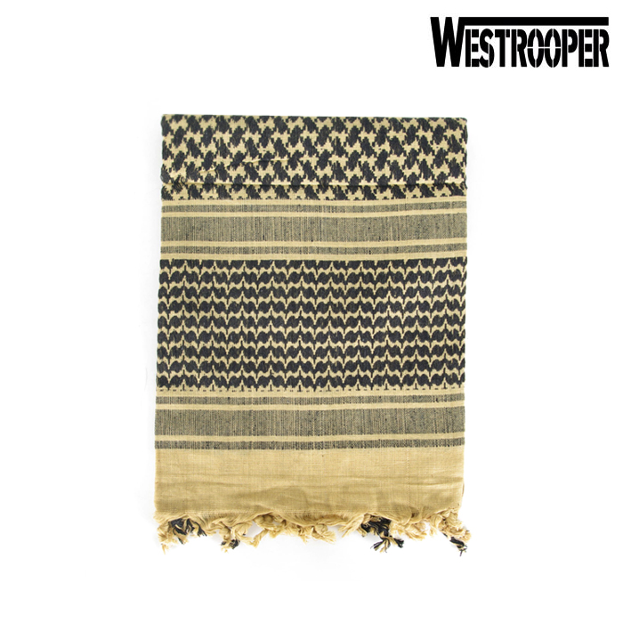 웨스트루퍼(Westrooper) [West Rooper] Light Weight Shemagh Desert Scarves (Sand/Black) - 웨스트루퍼 택티컬 쉐마그 스카프 (샌드/블랙)