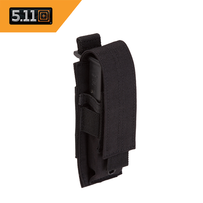 511 택티컬(511 Tactical) [5.11 Tactical] Single Pistol Mag Pouch (Black) - 5.11 택티컬 싱글 권총 탄창 파우치 (블랙)