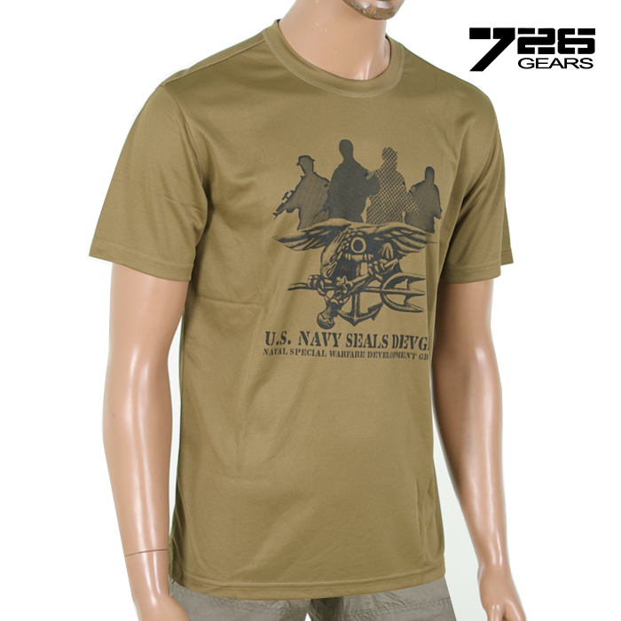 726(726) [726GEARS] Polo Seal Team T-shirt (Coyote) - 726기어 씰팀 기능성티 (코요테)