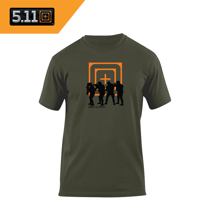 511 택티컬(511 Tactical) [5.11 Tactical] Cross hair Stacked T-Shirt (OD) - 5.11 택티컬 크로스 헤어 스택트 티셔츠 (OD/41006AP)