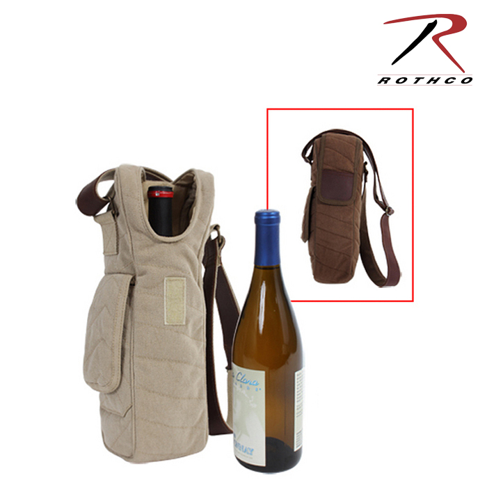 로스코(Rothco) [Rothco] Vintage Canvas Bottle Bags (Khaki) - 빈티지 캔버스 와인/보틀 백 (카키)