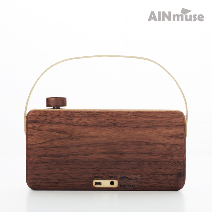 AIN MUSE(아인뮤직) [Ain Muse] X5 Portable Wooden Bluetooth Speaker - 아인뮤즈 X5 포터블 우든 블루투스 스피커