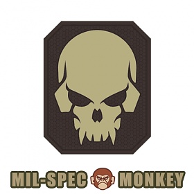밀스펙 몽키(Mil Spec Monkey) 밀스펙 몽키 파이러트 스컬 라지 PVC 패치 (데저트)