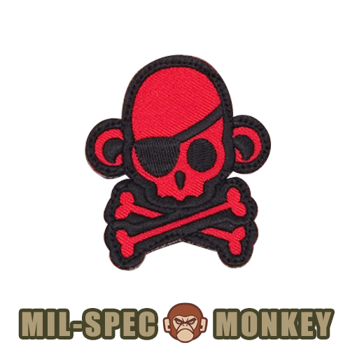 밀스펙 몽키(Mil Spec Monkey) 밀스펙 몽키 스컬 몽키 파이러트 패치 (레드블랙)