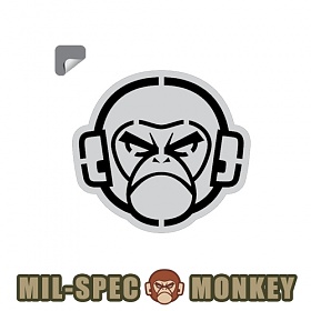 밀스펙 몽키(Mil Spec Monkey) 밀스펙 몽키 로고 스텐실 데칼 스티커 (그레이 온 블랙)