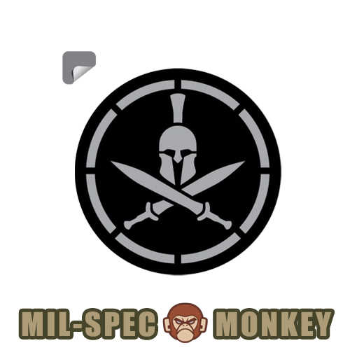 밀스펙 몽키(Mil Spec Monkey) 밀스펙 몽키 스파르탄 헬멧 스텐실 데칼 스티커 (블랙)