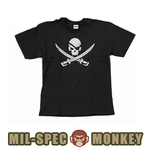 밀스펙 몽키(Mil Spec Monkey) 밀스펙 몽키 파이러트 스컬 반팔 티셔츠 (블랙)