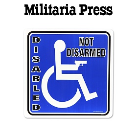 밀리터리아 프레스(Militaria Press) 밀리터리아 장애인 무기소지 알림 표지판