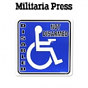 밀리터리아 장애인 무기소지 알림 표지판