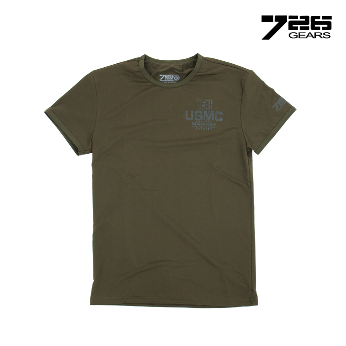 726(726) [726 Gear] USMC Marnes (OD) - 726 기어 미해병 기능성 스판 티셔츠 (OD)