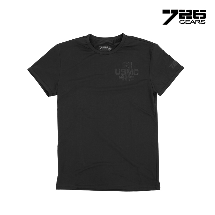 726(726) [726 Gear] USMC Marnes (Black) - 726 기어 미해병 기능성 스판 티셔츠 (블랙)