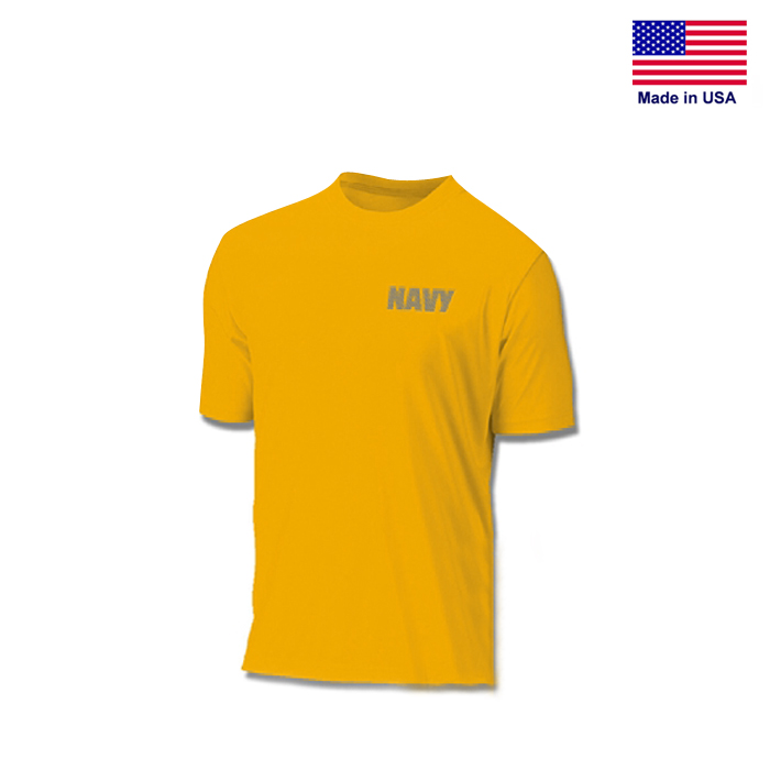 미군부대(GI) [G.I] Soffe US Navy PT Short Sleeve T-shirt (Yellow) - 미해군 속건성 반팔 티셔츠 (옐로우)