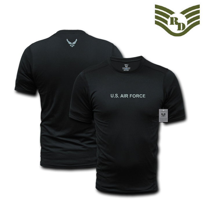 라피드 도미넌스(Rapid Dominance) 라피드 도미넌스 퍼포먼스 쿨 미공군 티셔츠 (블랙)