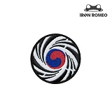 아이언 로미오 회오리 태극기 스몰 원형 패치 60mm (컬러)
