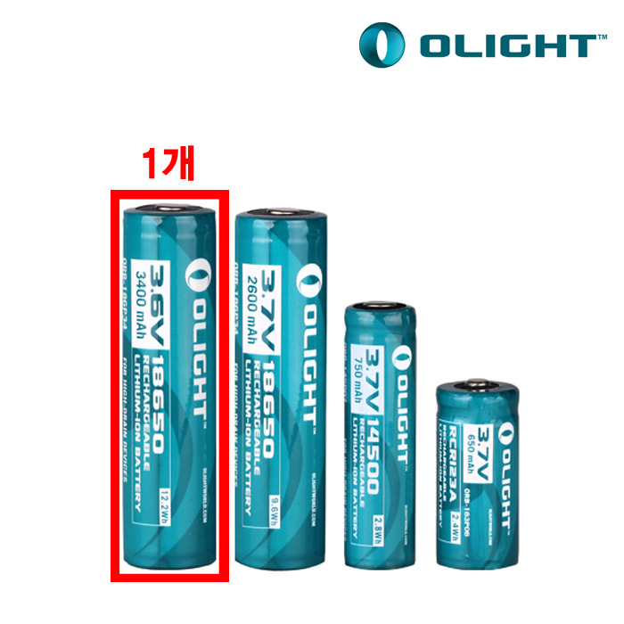 오라이트(OLIGHT) [Olight] 18650 Battery (3.6V / 3400mAh) - 오라이트 18650 충전용 배터리 (3.6V / 3400mAh)