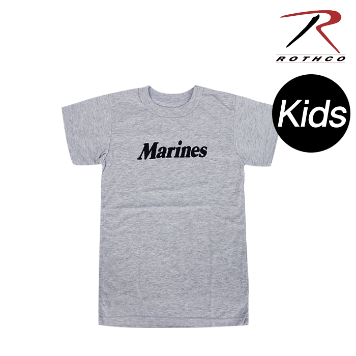 로스코(Rothco) [Rothco] Kids Marines Physical Training T shirt (Gray) - 로스코 키즈 마린 피지컬 트레이닝 반팔 티셔츠 (그레이)