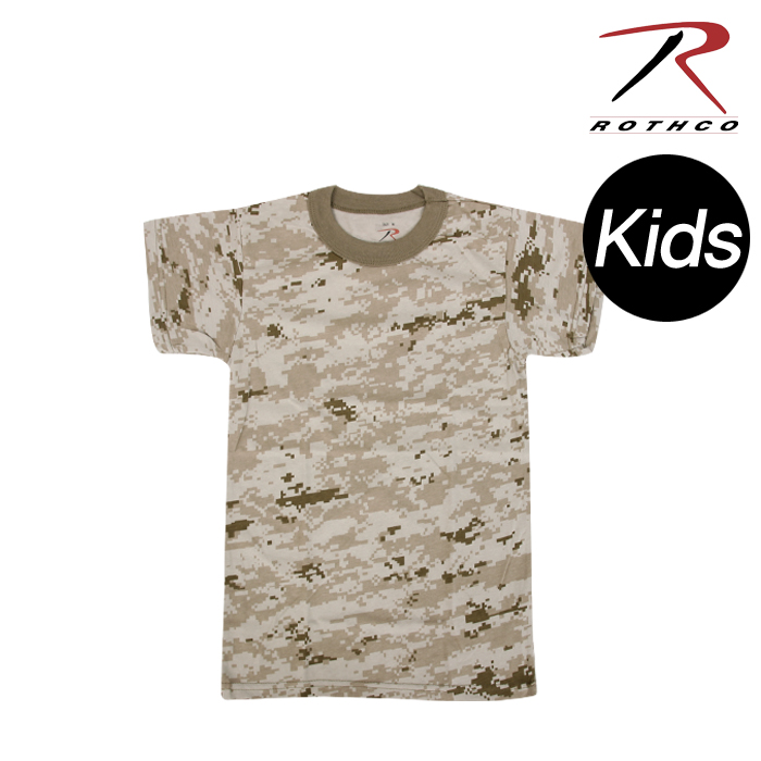 로스코(Rothco) [Rothco] Kids Digital Camo T Shirt (Desert Digital) - 로스코 키즈 디지털 카모 반팔 티셔츠 (데저트 픽셀)