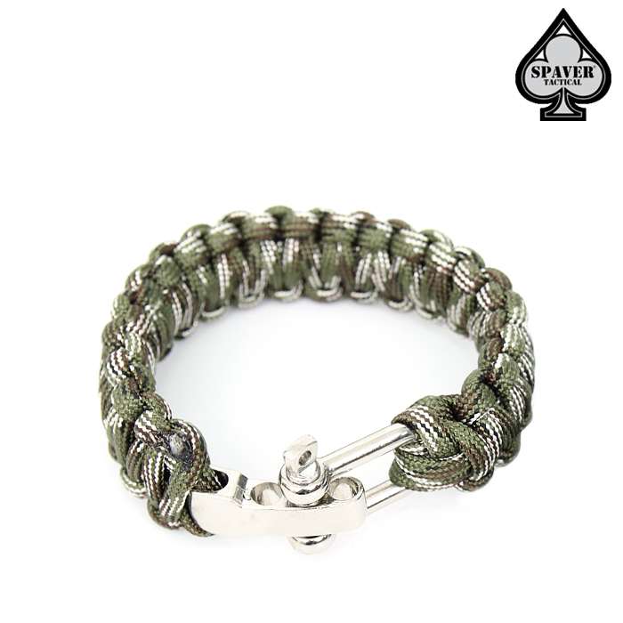 스페이버(SPAVER) [Spaver] Adjustable Buckle Paracord Bracelet (Army Camo) - 스페이버 어저스터블 버클 파라코드 팔찌 (아미 카모)