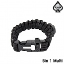 [Spaver] 5in1 Multi Paracord Bracelet (Black) - 스페이버 5가지 기능 멀티 파라코드 팔찌 (블랙)