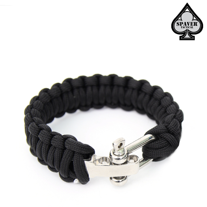 스페이버(SPAVER) [Spaver] Adjustable Buckle Paracord Bracelet (Black) - 스페이버 어저스터블 버클 파라코드 팔찌 (블랙)