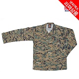 G.I USMC MARPAT WOODLAND CAMO BLOUSE SHIRT - 미해병 오리지널 군복 상의 (우드랜드픽셀) / 오른쪽 주머니 밑 작은구멍 (리퍼상품)