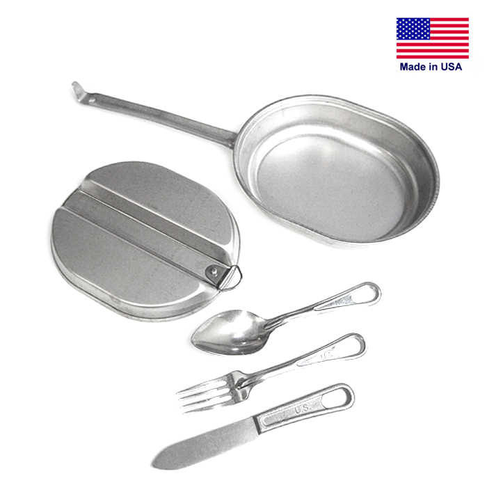 미군부대(GI) U.S. G.I  MESS  KIT SET - 미군 야전 식기세트 포크 스푼 나이프 (중고)