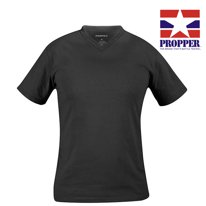 프로퍼(Propper) 프로퍼 팩 3 티셔츠 브이 넥 (블랙)