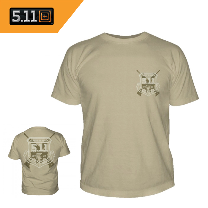 511 택티컬(511 Tactical) [5.11 Tactical] LOGO T-Shirt Victor (TAN) - 5.11 택티컬 티셔츠 빅터  (TAN/41006CJ)