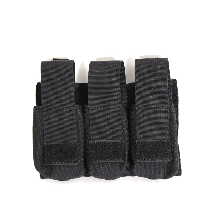 기타브랜드(ETC) Molle Triple 9mm Magazine Pouch (Black) - 몰리 매거진 파우치 (블랙)