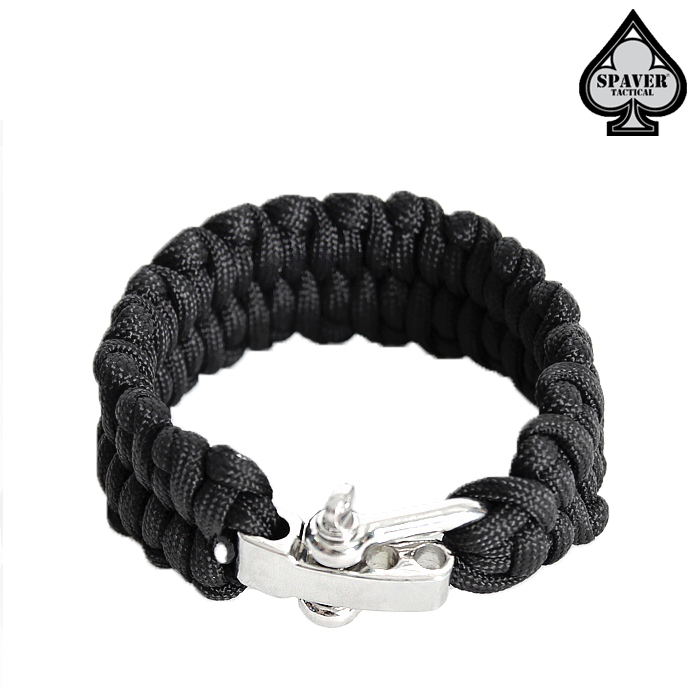 스페이버(SPAVER) [Spaver] Adjustable Buckle Twins Paracord Bracelet (Black) - 스페이버 어저스터블 버클 트윈스 파라코드 팔찌 (블랙)