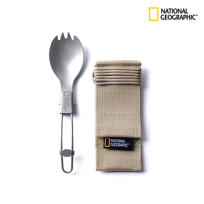 네셔널 지오그래픽(National Geographic) [National Geographic] Titanium Folding Spork - 내셔널지오그래픽 티타늄 폴딩 스포크