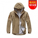 (옥의 티 상품) [Yuemai] Tactical Hardshell Jacket (TAN) - 위에마이 택티컬 하드쉘 자켓 (TAN) / 후드 뒷면 조임이 끈 불량