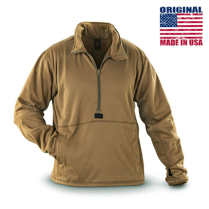 미군부대(GI) USMC Pullover Grid fleece (Coyote) - 미해병 폴라텍 파워드라이 그리드 플리스 (코요테)