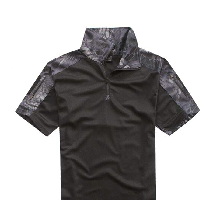 네오 택티컬(Neo Tactical) 네오 택티컬 신형 반팔 컴뱃 셔츠 (스네이크 카모 블랙)