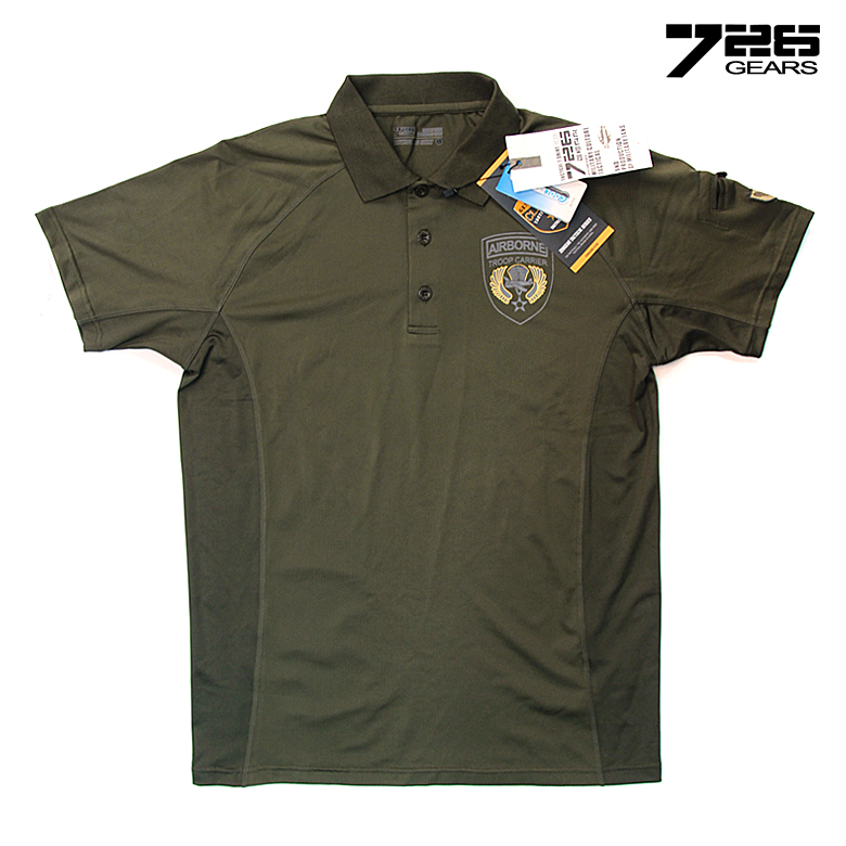 726(726) [726 Gear] Polo AIRBORNE T Shirt (OD) - 726 기어 폴로 에어본 기능성 티셔츠 (OD)