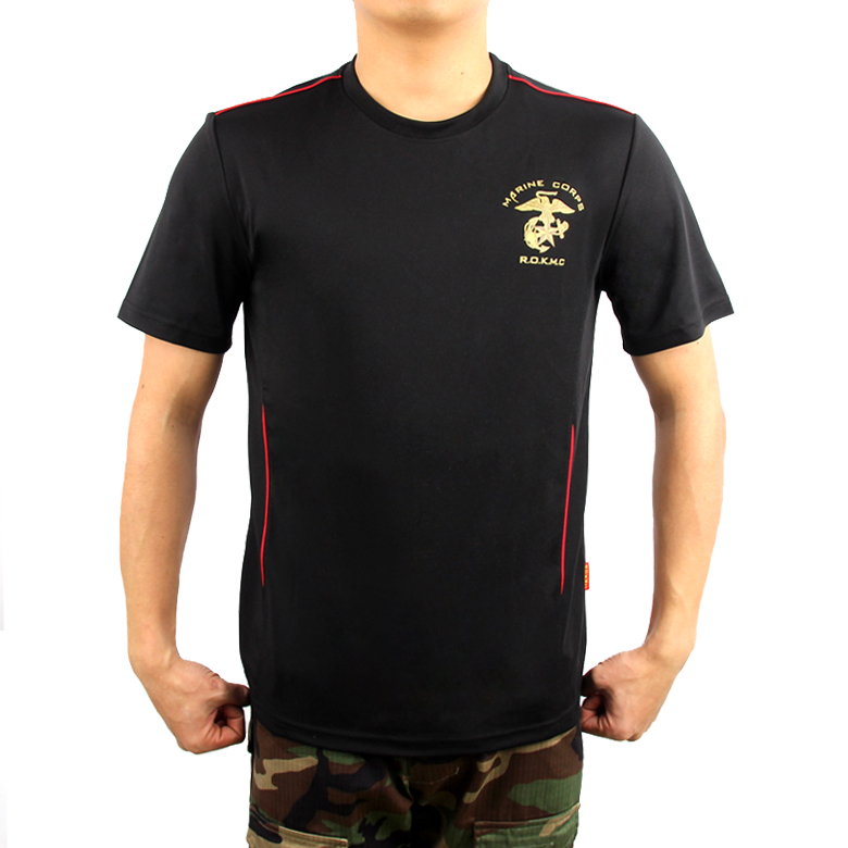 기타브랜드(ETC) 해병대 라운드 반팔 티셔츠 (블랙)