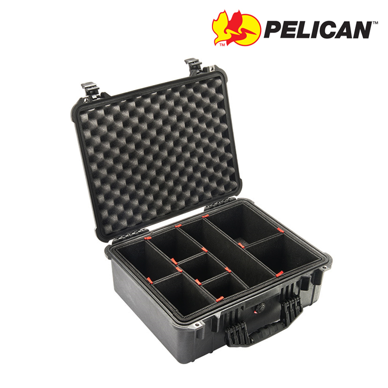 펠리칸(PELICAN) 펠리칸 1550TP 미듐 하드케이스 블랙 (TrekPak Divider System)