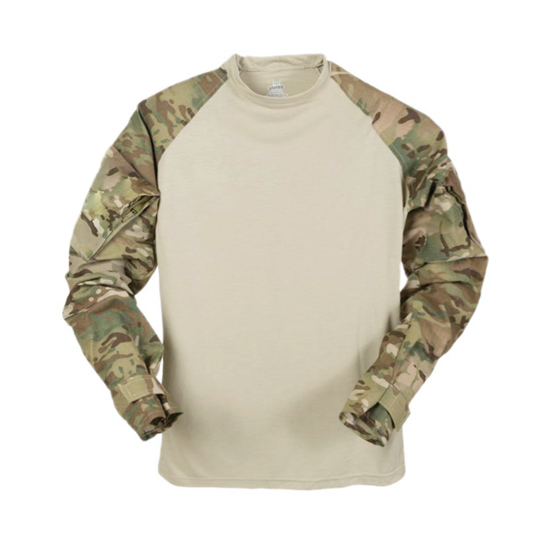 미군부대(GI) 미국 생산 멀티캠 컴벳셔츠 크로우넥
