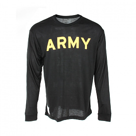 G.I. Army 노란 로고 긴팔 티셔츠 (블랙)