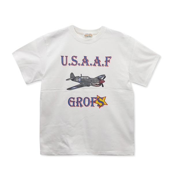 그롭스(GROFS) 그롭스 샤크파이트 티셔츠 (아이보리)