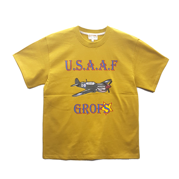 그롭스(GROFS) 그롭스 샤크파이트 티셔츠 (엘로우)