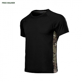 프리솔져 플라잉 타이거 반팔 티셔츠 (멀티카모 블랙)